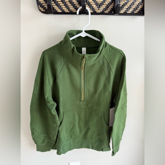 Lululemon Scuba Oversized Funnel Neck Half Zip - Loden Green/Gold - Medium/Large - Picture 6 of 15